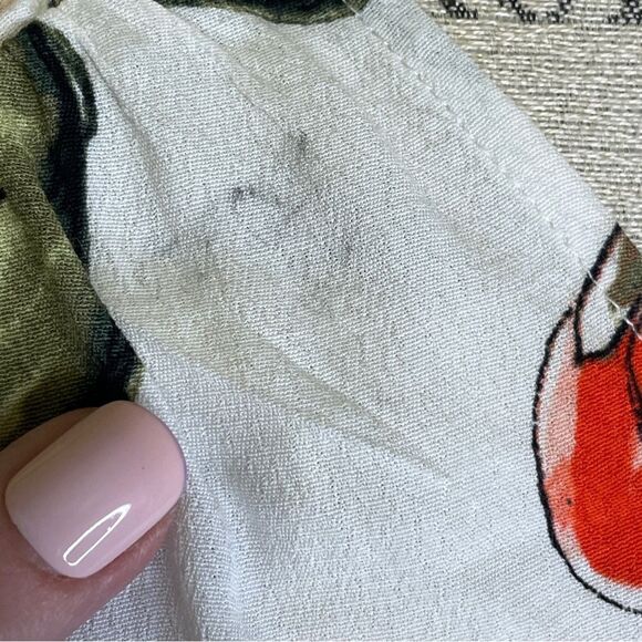 NWT Guess Karlotta Blushing Azalea Print Ivory Floral V-Neck Crop Top Blouse L - Picture 5 of 13